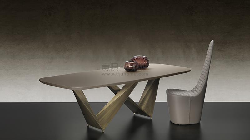 PRISMA 72 STEEL BEVEL WOOD 餐桌