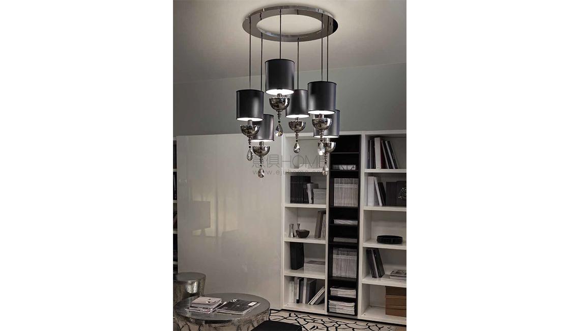 Nuaré PL6 NICKEL NERO吊燈