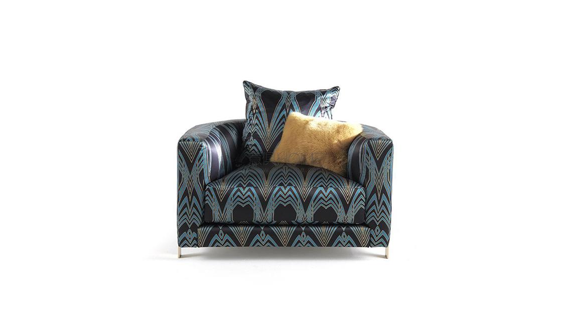 MANHATTAN BLU ROUND 扶手椅