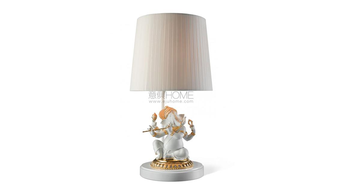 Bansuri Ganesha Table Lamp. Golden Luster臺(tái)燈