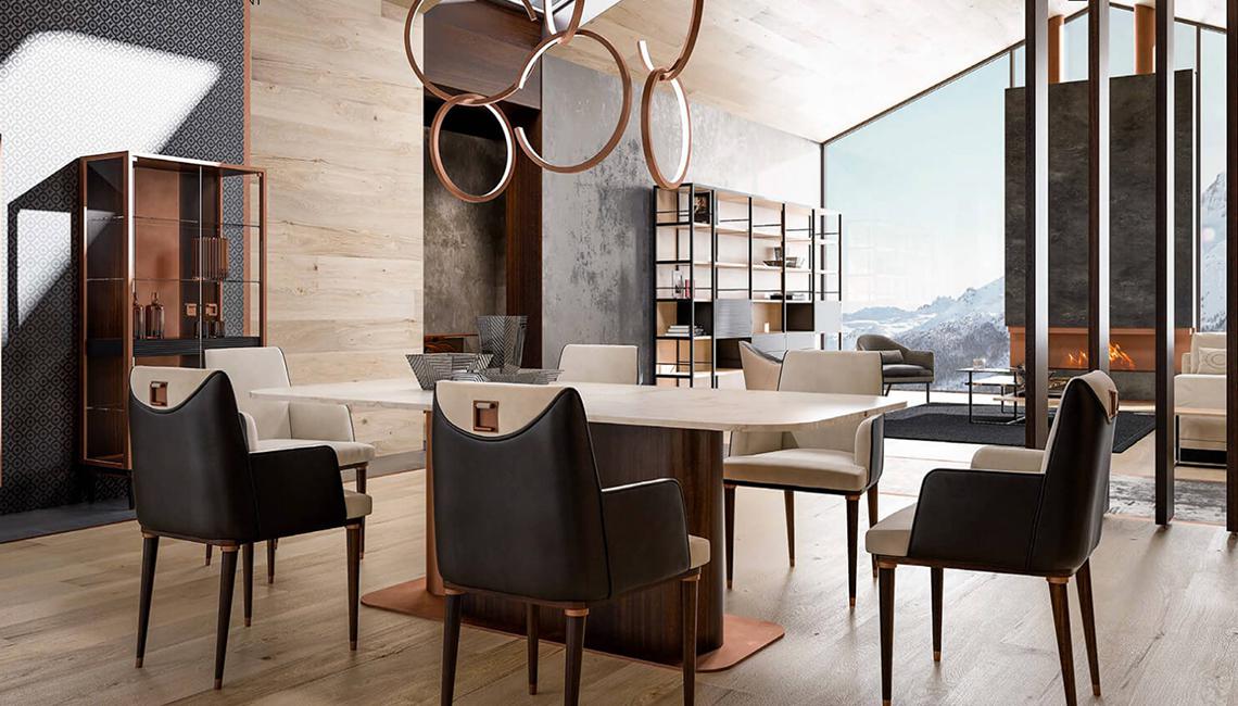 Chair with armrest扶手椅