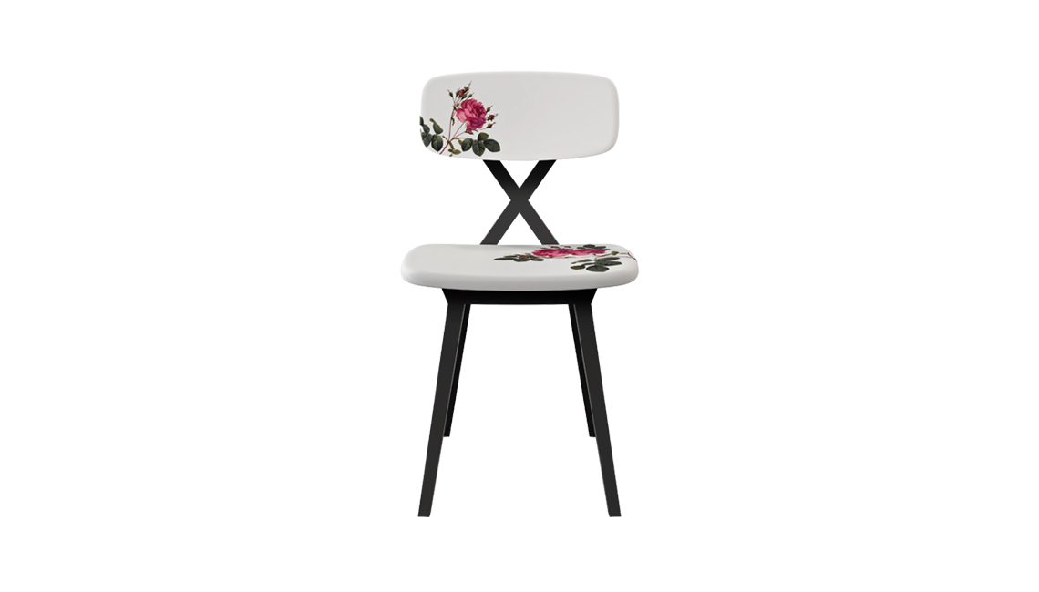 X CHAIR WITH FLOWER CUSHION椅子