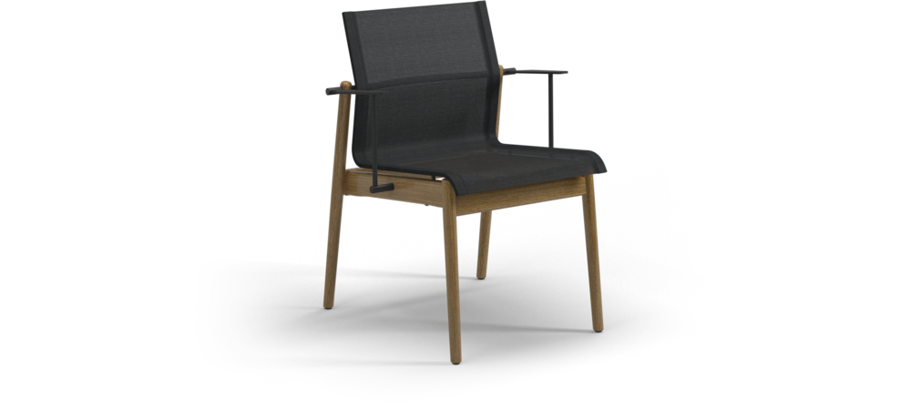 Sway- Teak Stacking Chair with Arms 餐椅