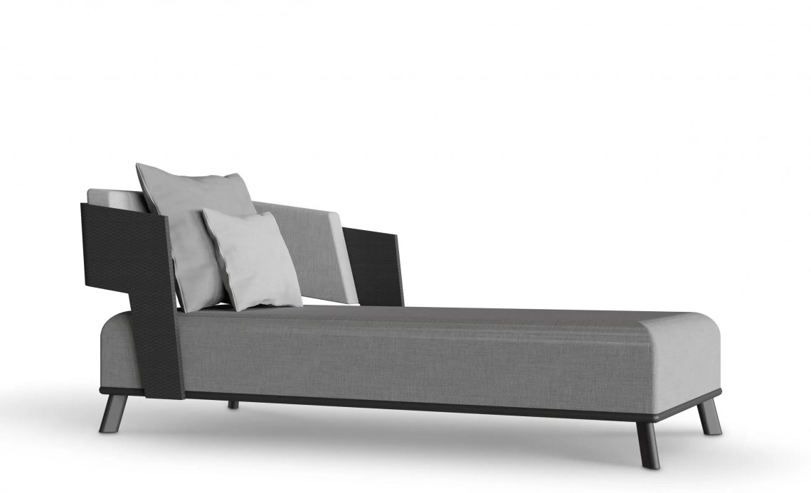 LUXXUGALEA GREY CHAISE LONGUE戶外躺椅